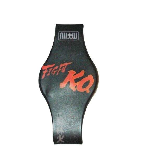 Vintage Street Fighter V Fight KO - Digital LED Vinyl Black Wrist Watch - Picture 2 of 4